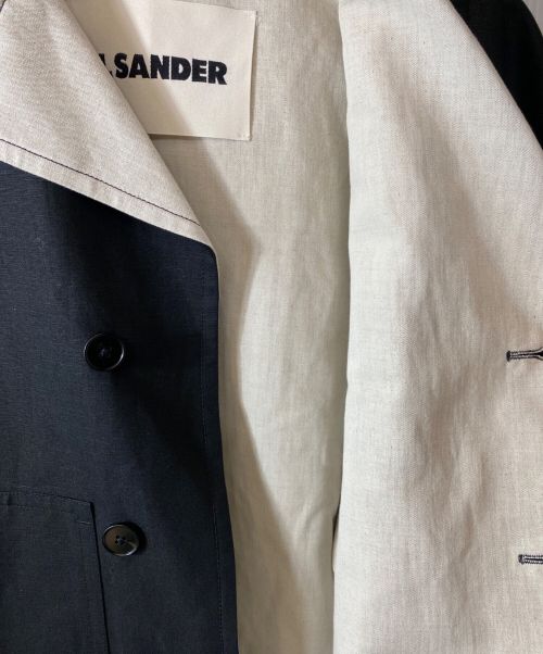JIL SANDER（ジルサンダー）JIL SANDER (ジルサンダー) リネン混カバーオール ブラック サイズ:48の古着・服飾アイテム