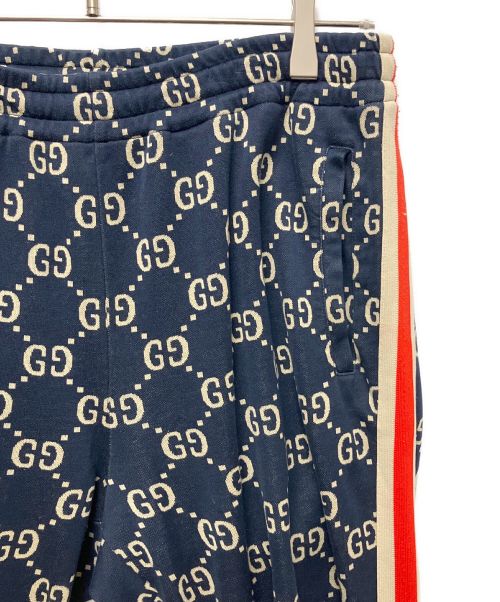 GUCCI（グッチ）GUCCI (グッチ) GGジャガード ジョギングパンツ ネイビー サイズ:Lの古着・服飾アイテム