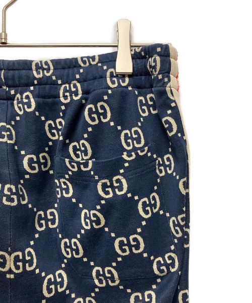 GUCCI（グッチ）GUCCI (グッチ) GGジャガード ジョギングパンツ ネイビー サイズ:Lの古着・服飾アイテム