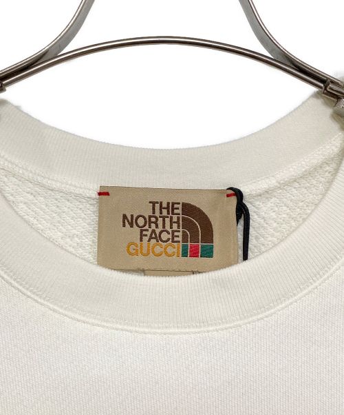 GUCCI（グッチ）GUCCI (グッチ) THE NORTH FACE (ザ ノース フェイス) COTTON SWEATSHIRT アイボリー×ブラウン サイズ:SIZE Sの古着・服飾アイテム