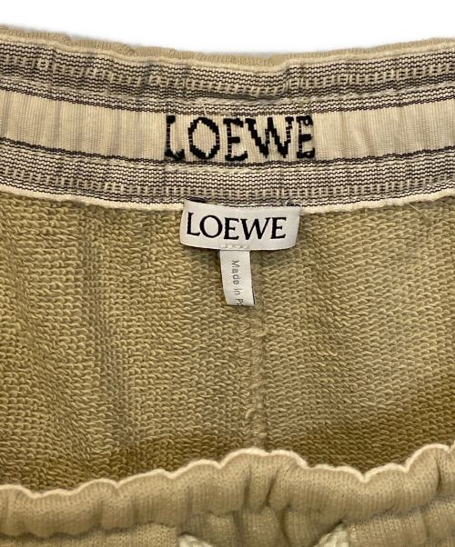 LOEWE（ロエベ）LOEWE (ロエベ) ロゴ刺繍スウェットパンツ ベージュ サイズ:Mの古着・服飾アイテム