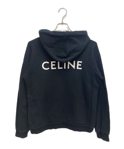 CELINE（セリーヌ）CELINE (セリーヌ) バックプリントパーカー ブラック サイズ:Lの古着・服飾アイテム