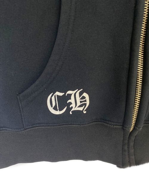 CHROME HEARTS（クロムハーツ）CHROME HEARTS (クロムハーツ) プリントフルジップパーカー ブラック サイズ:Sの古着・服飾アイテム