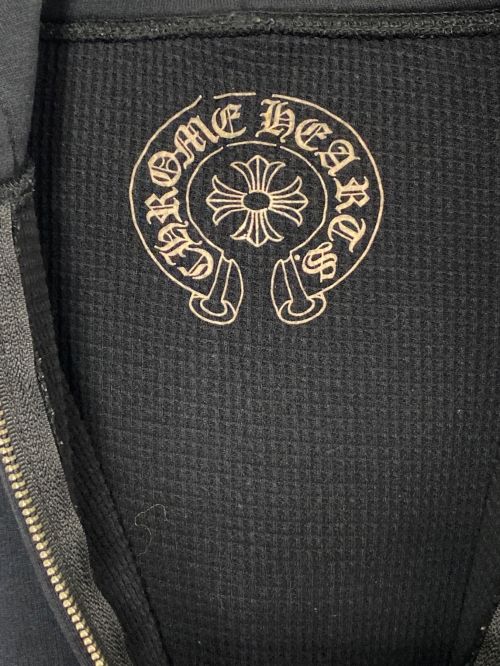 CHROME HEARTS（クロムハーツ）CHROME HEARTS (クロムハーツ) プリントフルジップパーカー ブラック サイズ:Sの古着・服飾アイテム