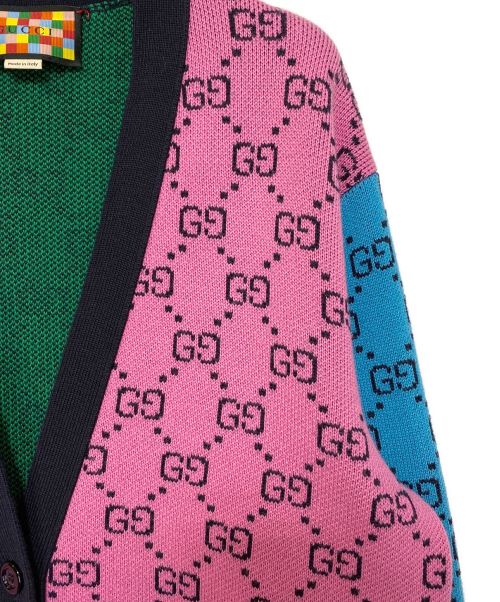 GUCCI（グッチ）GUCCI (グッチ) GG柄カーディガン マルチカラー サイズ:SIZE Sの古着・服飾アイテム