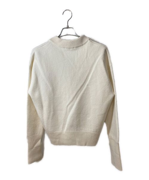 ami（アミ）ami (アミ) フロントロゴカーディガン ホワイト×レッド サイズ:Sの古着・服飾アイテム
