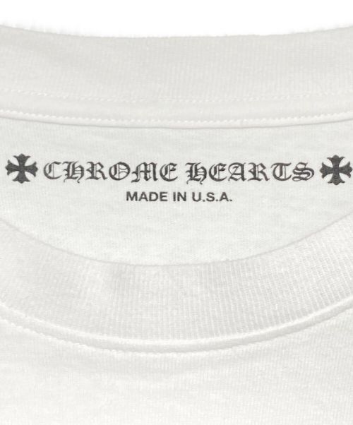 CHROME HEARTS（クロムハーツ）CHROME HEARTS (クロムハーツ) MATTY BOY (マッティーボーイ) AMERICA SCROLL L/S T-SHIRT ホワイト サイズ:XLの古着・服飾アイテム
