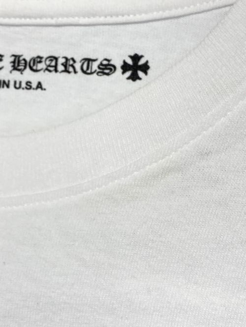 CHROME HEARTS（クロムハーツ）CHROME HEARTS (クロムハーツ) MATTY BOY (マッティーボーイ) AMERICA SCROLL L/S T-SHIRT ホワイト サイズ:XLの古着・服飾アイテム