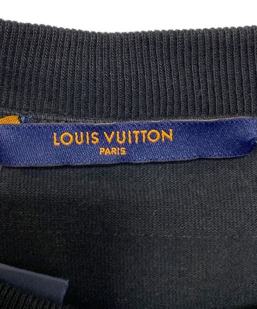 LOUIS VUITTON（ルイ ヴィトン）LOUIS VUITTON (ルイ ヴィトン) LVロゴ刺繍Tシャツ ブラック サイズ:Lの古着・服飾アイテム