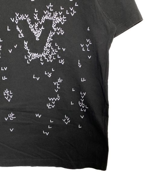 LOUIS VUITTON（ルイ ヴィトン）LOUIS VUITTON (ルイ ヴィトン) LVロゴ刺繍Tシャツ ブラック サイズ:Lの古着・服飾アイテム