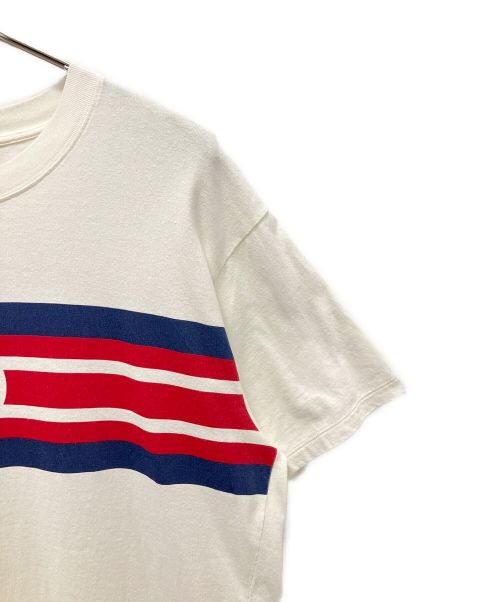 GUCCI（グッチ）GUCCI (グッチ) インターロッキングG ストライプ プリント Tシャツ アイボリー サイズ:Sの古着・服飾アイテム