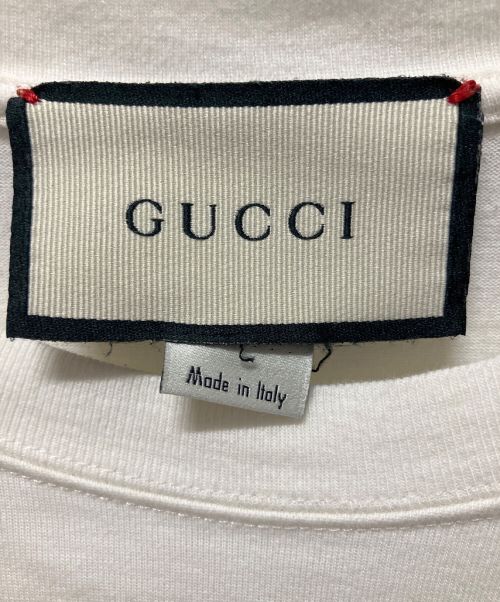 GUCCI（グッチ）GUCCI (グッチ) オリジナル GUCCI プリント オーバーサイズ Tシャツ アイボリー サイズ:Mの古着・服飾アイテム