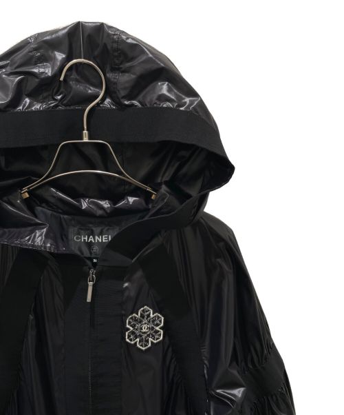 CHANEL（シャネル）CHANEL (シャネル) ナイロンギャザーコート ブラック サイズ:36の古着・服飾アイテム