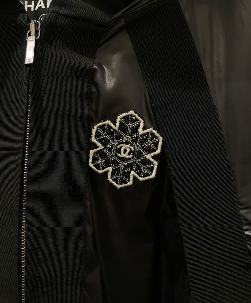 CHANEL（シャネル）CHANEL (シャネル) ナイロンギャザーコート ブラック サイズ:36の古着・服飾アイテム