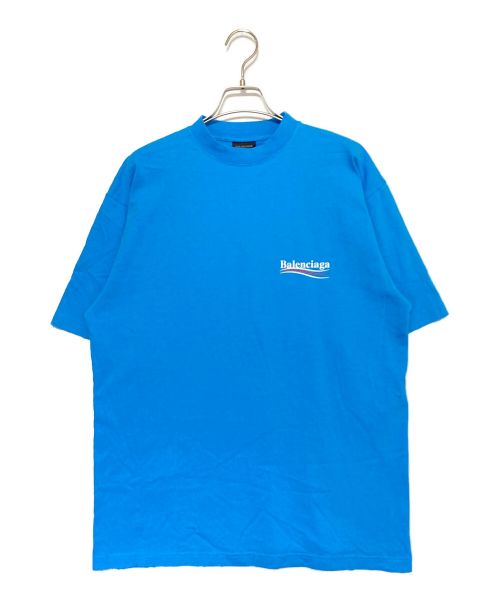 BALENCIAGA（バレンシアガ）BALENCIAGA (バレンシアガ) プリントロゴTシャツ ブルー サイズ:XXSの古着・服飾アイテム