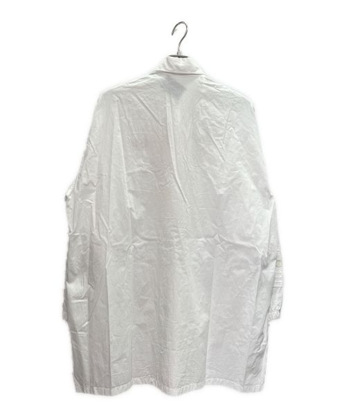 PRADA（プラダ）PRADA (プラダ) インターシャ ポプリン シャツドレス ワンピース  ホワイト サイズ:36の古着・服飾アイテム