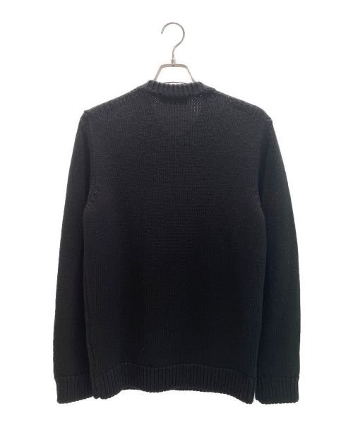 FENDI（フェンディ）FENDI (フェンディ) フロントロゴクルーネックニット ブラック サイズ:48の古着・服飾アイテム