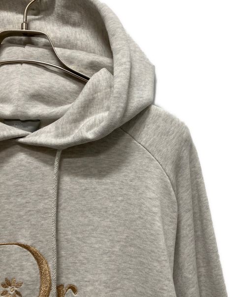 Christian Dior（クリスチャン ディオール）Christian Dior (クリスチャン ディオール) ERL (イーアールエル) ERL LOGO GLITTER EMBROIDERED HOODIE グレー サイズ:Sの古着・服飾アイテム
