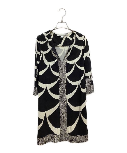 DIANE VON FURSTENBERG（ダイアンフォンファステンバーグ）DIANE VON FURSTENBERG (ダイアンフォンファステンバーグ) ワンピース ホワイト×ブラック サイズ:4の古着・服飾アイテム