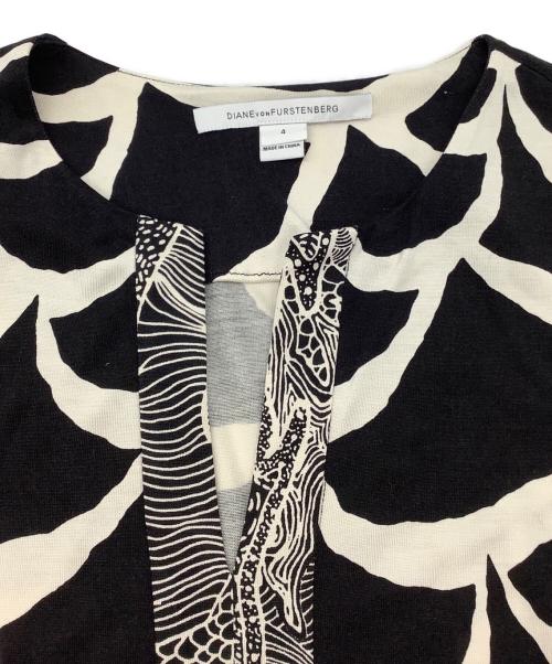 DIANE VON FURSTENBERG（ダイアンフォンファステンバーグ）DIANE VON FURSTENBERG (ダイアンフォンファステンバーグ) ワンピース ホワイト×ブラック サイズ:4の古着・服飾アイテム