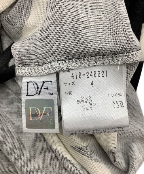 DIANE VON FURSTENBERG（ダイアンフォンファステンバーグ）DIANE VON FURSTENBERG (ダイアンフォンファステンバーグ) ワンピース ホワイト×ブラック サイズ:4の古着・服飾アイテム