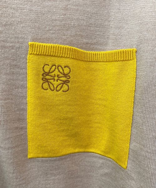 LOEWE（ロエベ）LOEWE (ロエベ) アナグラムポケットカーディガン ベージュ サイズ:Mの古着・服飾アイテム