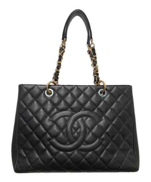 CHANEL（シャネル）CHANEL (シャネル) チェーントートバッグ ブラックの古着・服飾アイテム