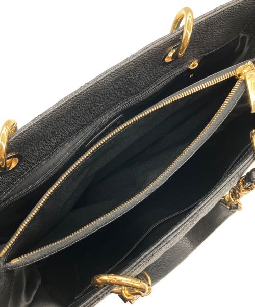 CHANEL（シャネル）CHANEL (シャネル) チェーントートバッグ ブラックの古着・服飾アイテム