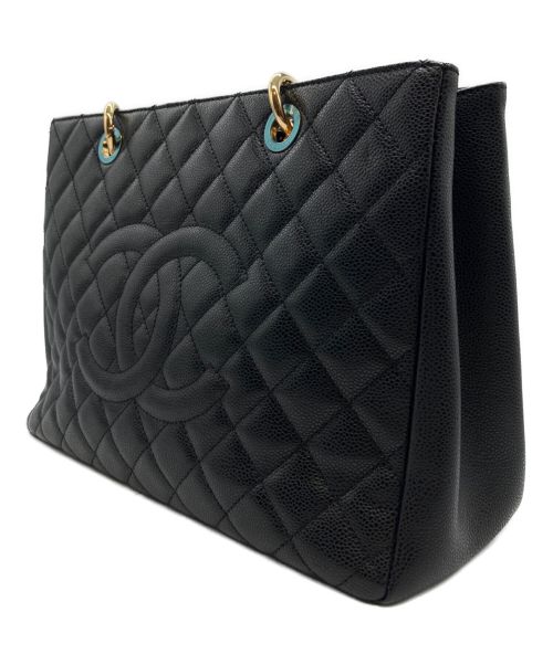 CHANEL（シャネル）CHANEL (シャネル) チェーントートバッグ ブラックの古着・服飾アイテム