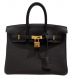 HERMES（エルメス）の古着「バーキン25」｜ブラック×ゴールド金具