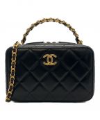 CHANELシャネル）の古着「スモールバニティ/バニティバッグ」｜ブラック