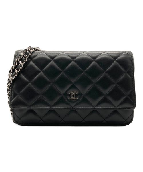 CHANEL（シャネル）CHANEL (シャネル) チェーンウォレット/ショルダーウォレット ブラックの古着・服飾アイテム