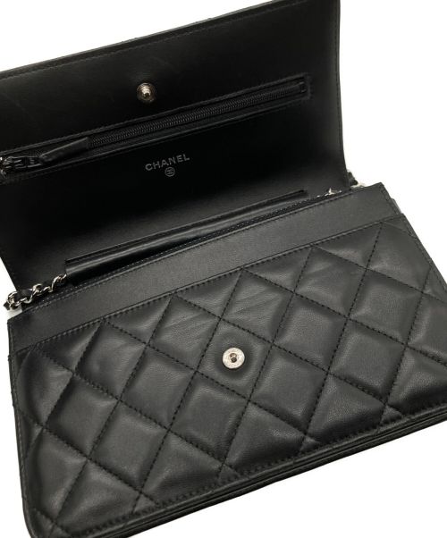 CHANEL（シャネル）CHANEL (シャネル) チェーンウォレット/ショルダーウォレット ブラックの古着・服飾アイテム