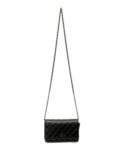 CHANEL（シャネル）CHANEL (シャネル) チェーンウォレット/ショルダーウォレット ブラックの古着・服飾アイテム