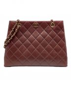 CHANELシャネル）の古着「チェーンショルダーバッグ/トートバッグ」｜ボルドー