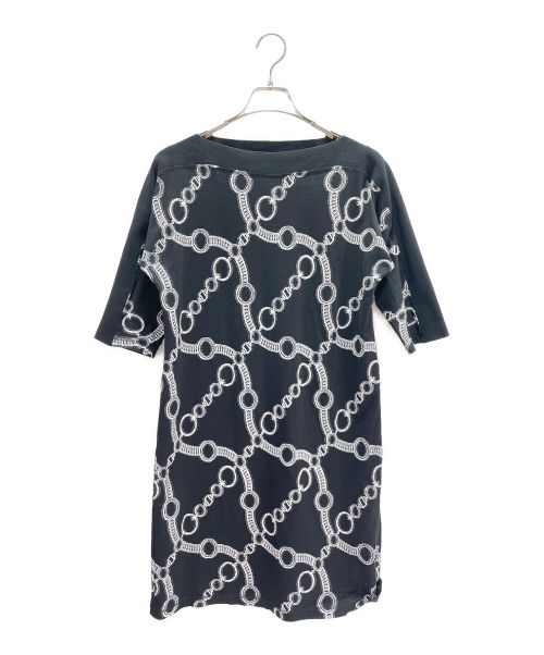 HERMES（エルメス）HERMES (エルメス) 総柄ワンピ-ス ブラック サイズ:40の古着・服飾アイテム