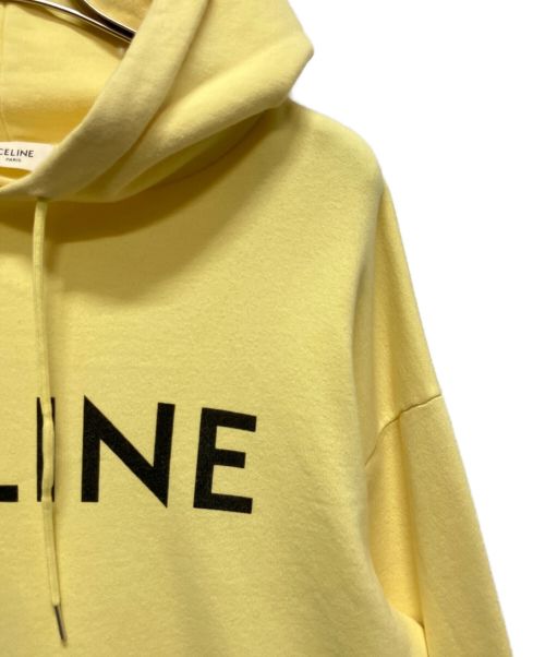 CELINE（セリーヌ）CELINE (セリーヌ) ロゴプルオーバーパーカー イエロー サイズ:XLの古着・服飾アイテム