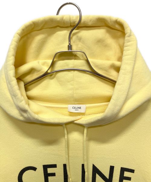 CELINE（セリーヌ）CELINE (セリーヌ) ロゴプルオーバーパーカー イエロー サイズ:XLの古着・服飾アイテム