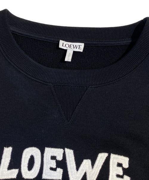 LOEWE（ロエベ）LOEWE (ロエベ) エンブロイダリー スウェットシャツ ブラック サイズ:Mの古着・服飾アイテム