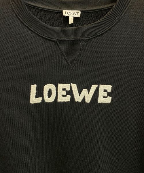 LOEWE（ロエベ）LOEWE (ロエベ) エンブロイダリー スウェットシャツ ブラック サイズ:Mの古着・服飾アイテム