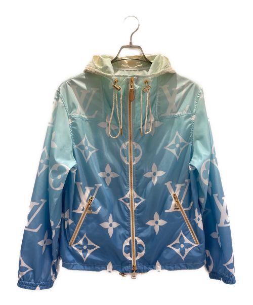 LOUIS VUITTON（ルイ ヴィトン）LOUIS VUITTON (ルイ ヴィトン) モノグラムナイロンフーデッドブルゾン ブルーラグーンモノグラム サイズ:34の古着・服飾アイテム