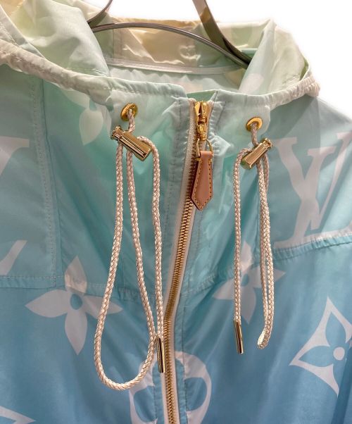 LOUIS VUITTON（ルイ ヴィトン）LOUIS VUITTON (ルイ ヴィトン) モノグラムナイロンフーデッドブルゾン ブルーラグーンモノグラム サイズ:34の古着・服飾アイテム