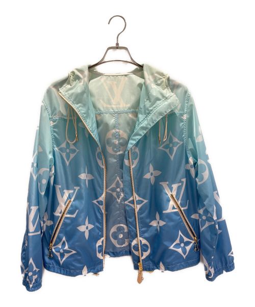 LOUIS VUITTON（ルイ ヴィトン）LOUIS VUITTON (ルイ ヴィトン) モノグラムナイロンフーデッドブルゾン ブルーラグーンモノグラム サイズ:34の古着・服飾アイテム