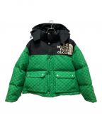 GUCCI×THE NORTH FACEグッチ×ザ ノース フェイス）の古着「パッディドダウンジャケット」｜グリーン×ブラック