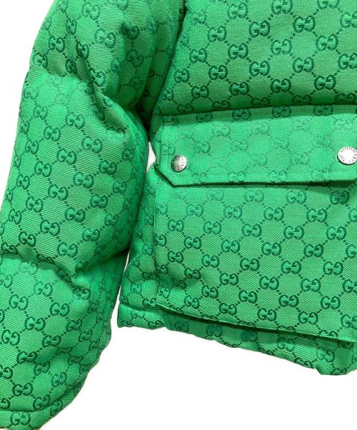 GUCCI（グッチ）GUCCI (グッチ) THE NORTH FACE (ザ ノース フェイス) パッディドダウンジャケット グリーン×ブラック サイズ:Sの古着・服飾アイテム