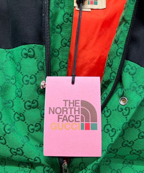 GUCCI（グッチ）GUCCI (グッチ) THE NORTH FACE (ザ ノース フェイス) パッディドダウンジャケット グリーン×ブラック サイズ:Sの古着・服飾アイテム