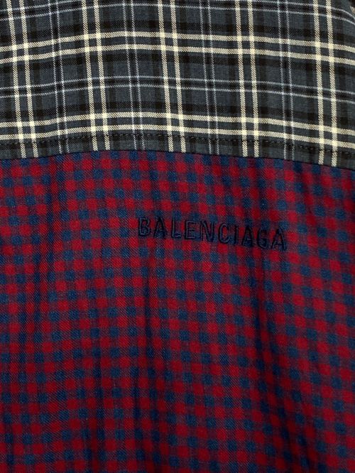 BALENCIAGA（バレンシアガ）BALENCIAGA (バレンシアガ) Poplin Check Retro Panel Wind Jacket マルチカラー サイズ:46の古着・服飾アイテム