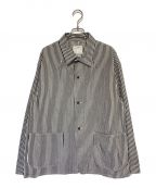 VISVIMビズビム）の古着「COVERALL HICKORY UNWASHED」｜グレー×ホワイト