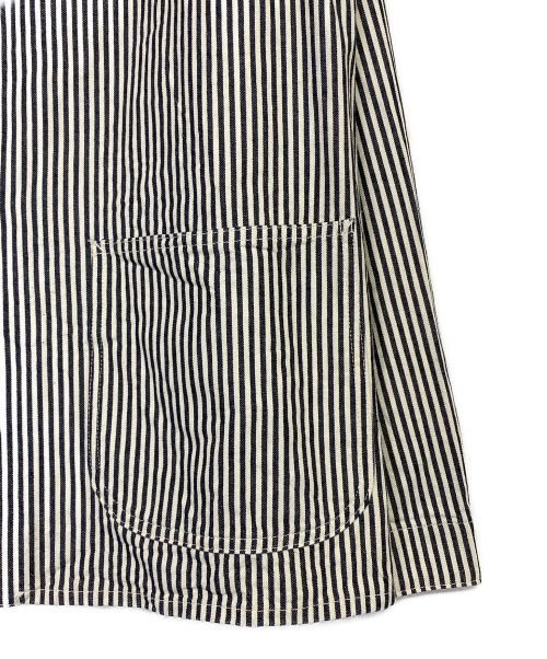 VISVIM（ビズビム）VISVIM (ビズビム) COVERALL HICKORY UNWASHED グレー×ホワイト サイズ:2の古着・服飾アイテム