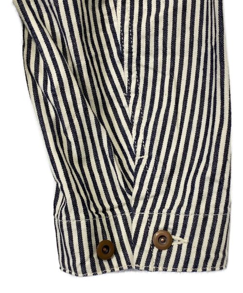 VISVIM（ビズビム）VISVIM (ビズビム) COVERALL HICKORY UNWASHED グレー×ホワイト サイズ:2の古着・服飾アイテム